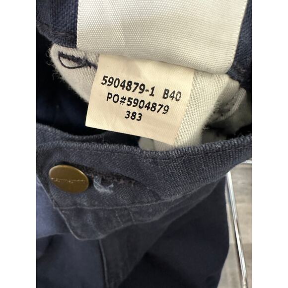 Carhartt Blue Dungaree Fit Carpenter Work Pants Ripstop Mens Cotton Size 40x30 - Picture 5 of 6